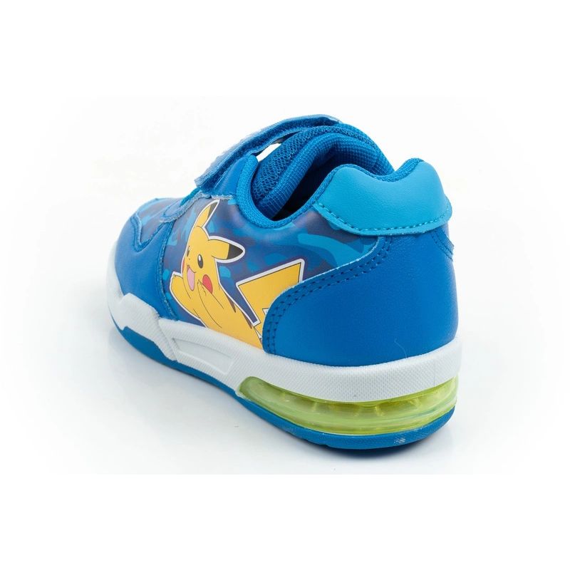 Leomil children's sports shoes Pokemon sneakers lightweight with velcro LED blue