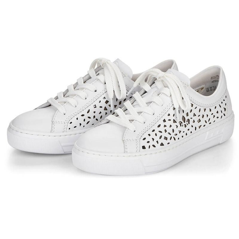 Rieker W RKR641 leather comfort shoes white