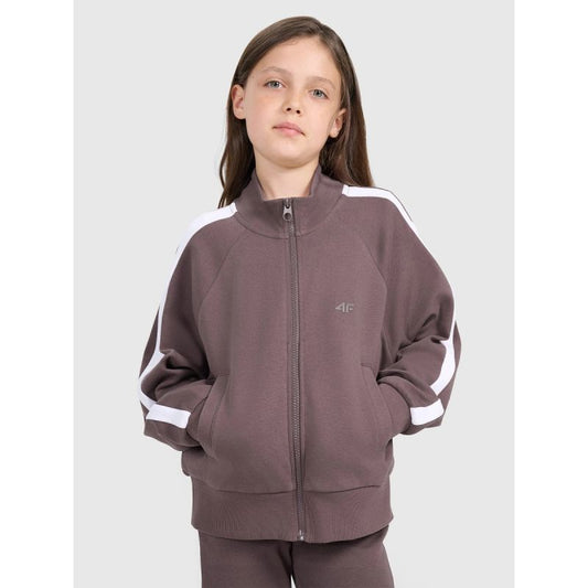 Girls' zip-up sweatshirt without hood 4F 4FJRAW25TSWSF2430-51S *Kategoria tymczasowa Your Sports Performance