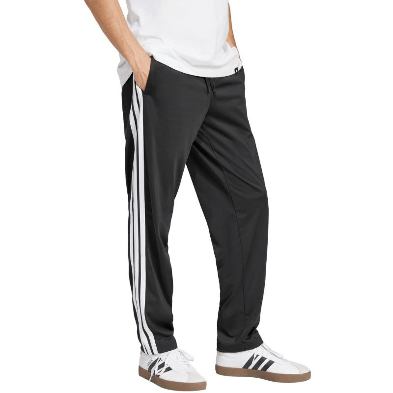 Men's adidas 3-Stripes Tricot Regular-Fit Open Hem Pants Black JI8802