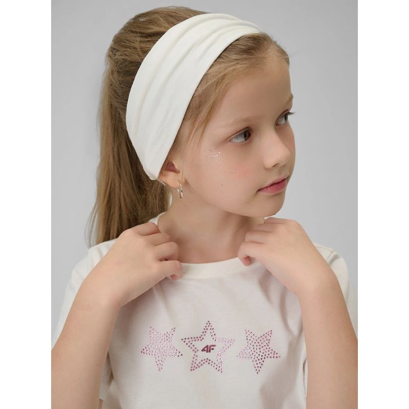 Girls' regular printed T-shirt 4F 4FJRSS26TTSHF3455-11S 4f