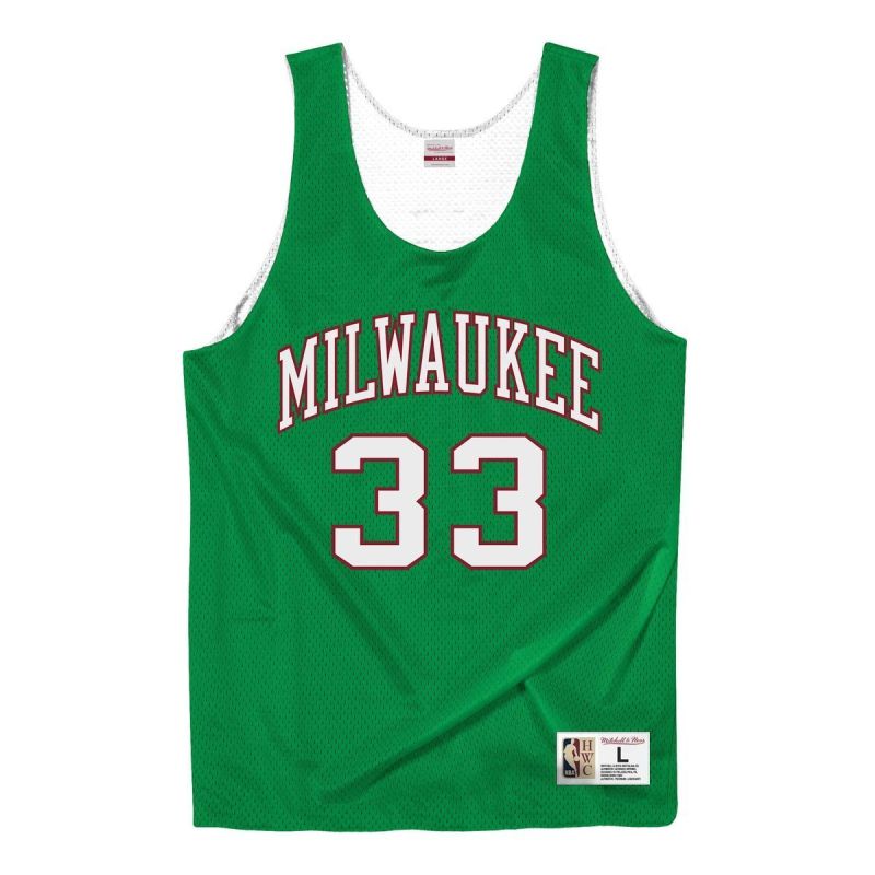Men's Mitchell & Ness Reversible Tank Milwaukee Bucks Kareem Abdul-Jabbar Mitchell & Ness