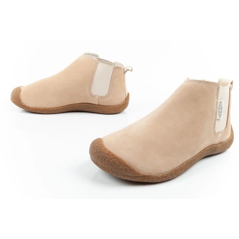 Keen women's shoes Mosey Chelsea ankle boots leather light beige Keeza