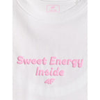 Girls' loose T-shirt with print 4F 4FJRSS26TTSHF3825-10S 4f