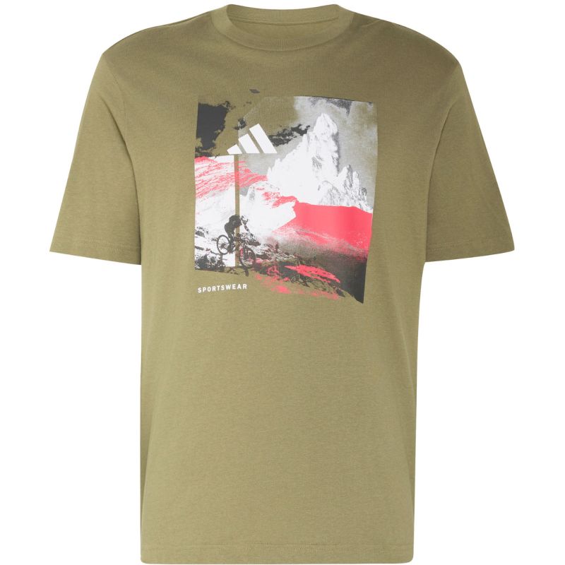 Men's adidas Memories of Sport Outdoor Graphic T-shirt khaki KC7098