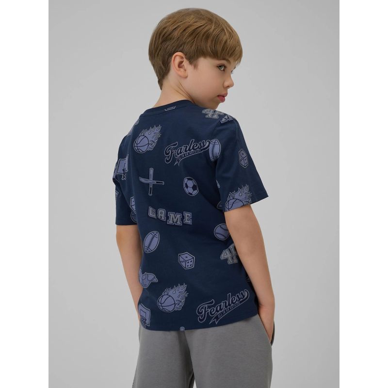 Boy's regular printed T-shirt 4F 4FJRSS26TTSHM3466-31A 4f