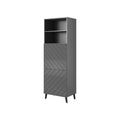 ABETO display cabinet 60x40xH176.5 graphite/glossy graphite Bufety i witryny/Bufety i witryny na drewnianej podstawie Your Sports Performance
