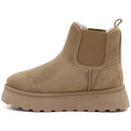 Waterproof women's ankle boots, snow boots, platform boots, beige, Big Star UU274173
