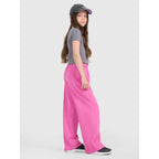 Girls' wide-leg sweatpants 4F 4FJRAW25TTROF1601-54S