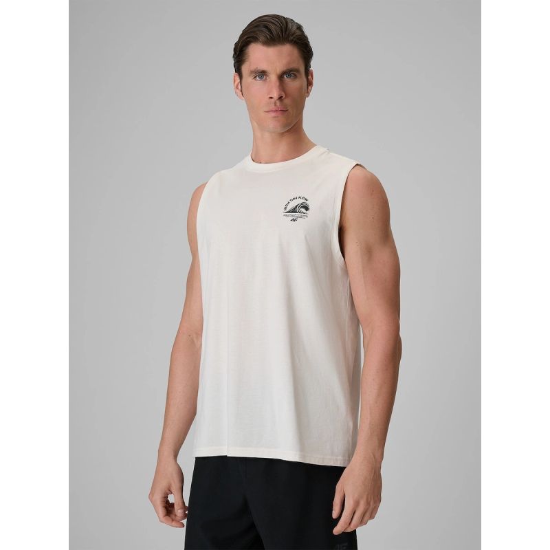 Men's relaxed sleeveless T-shirt with print 4F 4FRSS26TSLEM365-11S 4f