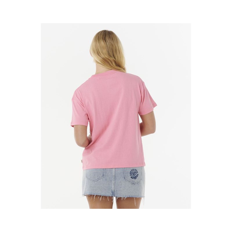 RIP CURL SURF PUFF RELAXED TEE Pink T-Shirt