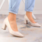Sergio Leone W SK403C Beige Pearl Pumps