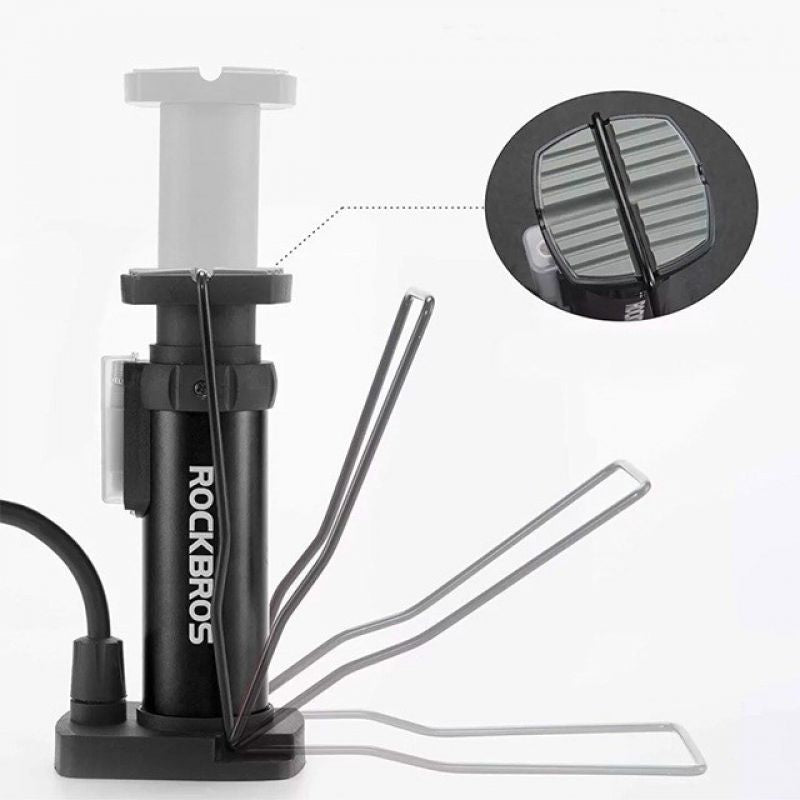 Rockbros 42610002001 Floor Bicycle Pump with Pressure Gauge - Black In preparation Your Sports Performance