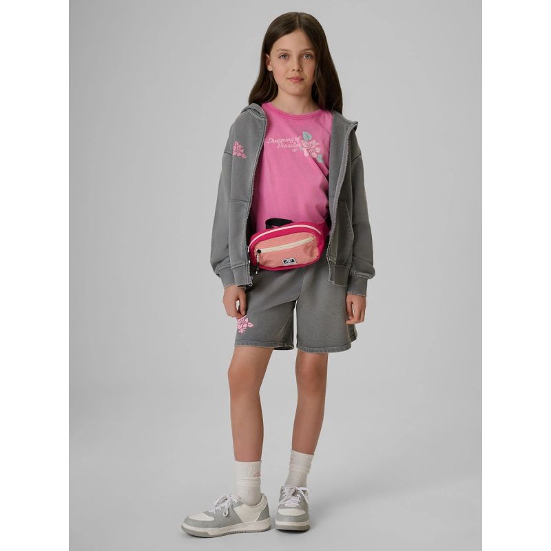 Girls' sleeveless T-shirt with print 4F 4FJRSS26TSLEF328-54S 4f