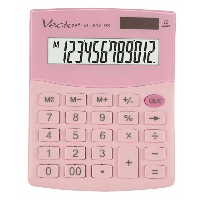 VECTOR OFFICE CALCULATOR, KAV VC-812 PK, PINK In preparation Your Sports Performance