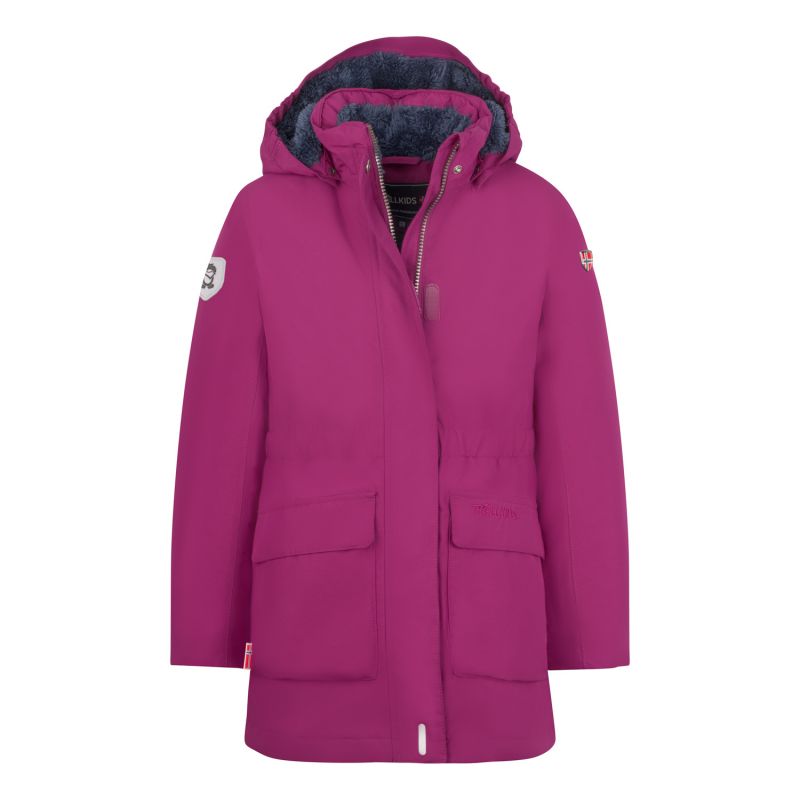 Trollkids Girls Alesund Coat Waterproof Pink Down Jacket (301-235) Trollkids