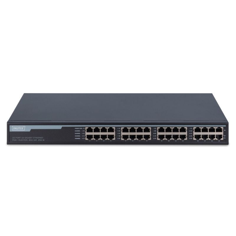 10G Ethernet Power Supply/Injector PoE+ 802.3at, 16 ports, PoE budget 250W Akcesoria sieciowe/Zasilacze i mieszacze PoE Your Sports Performance