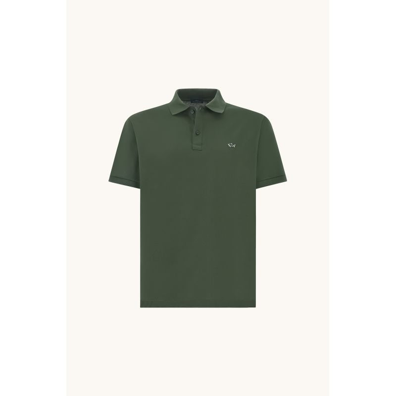 Paul&Shark men's polo shirt, olive cotton, 99311001-89 – classic, sporty elegance