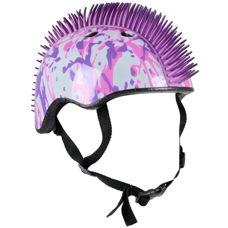 CHILDREN'S ADJUSTABLE CYCLING HELMET NO FEAR MOHAWK SIZE (48-52CM) WHITE/PURPLE Sport/Rowery/Kaski Your Sports Performance