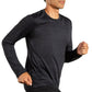 Men's Luxe Long Sleeve Running T-shirt, Black Import z Brooks/Brooks/Koszulki Your Sports Performance