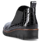 Rieker W R474 snakeskin leather ankle boots black