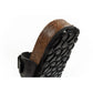 Bio Bio men's slippers, profiled flip-flops, natural leather, black