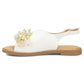 Women's sandals with beads, white, Filippo DS7900 Filippo