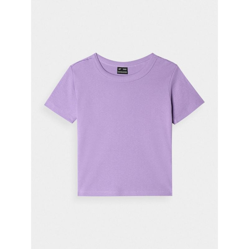 Girls' plain T-shirt 4F 4FJRSS24TTSHF2053-52S 4f
