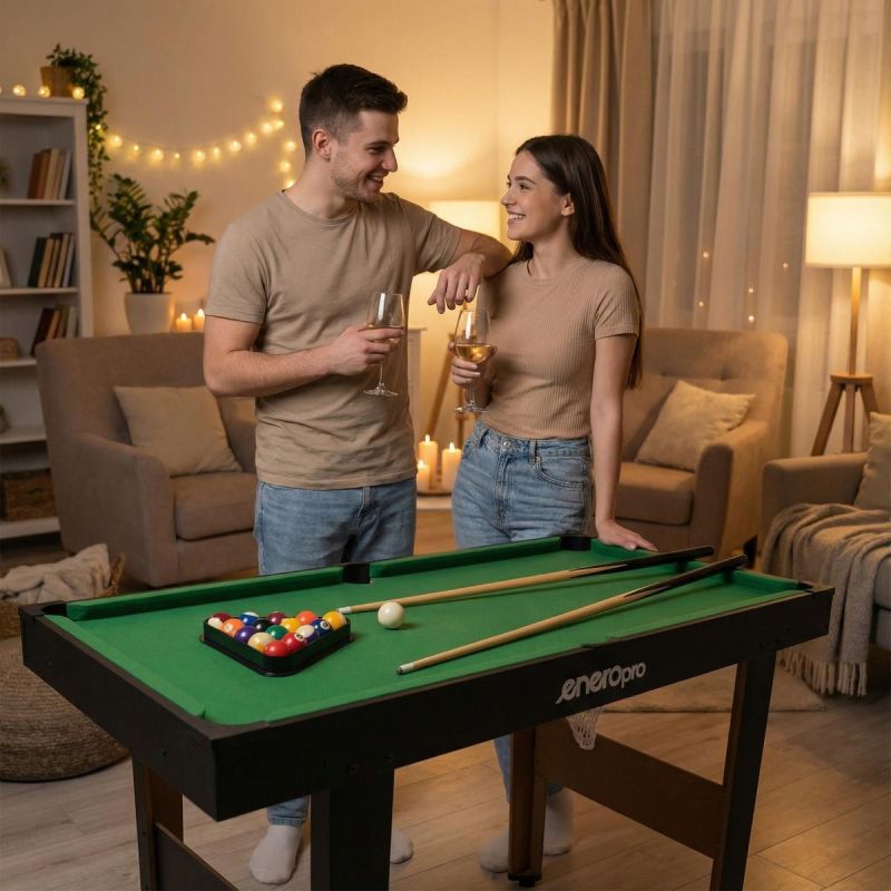 BLACK BILLIARDS TABLE 121x61x79CM ENERO PRO Accessories Your Sports Performance