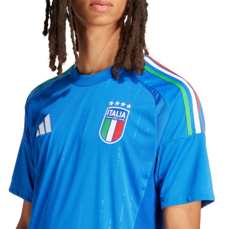 adidas Italy 24 Home men's t-shirt blue IN0657 In preparation Adidas