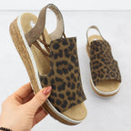 Women's beige leopard print platform sandals Rieker 62741-90 Footwear Your Sports Performance
