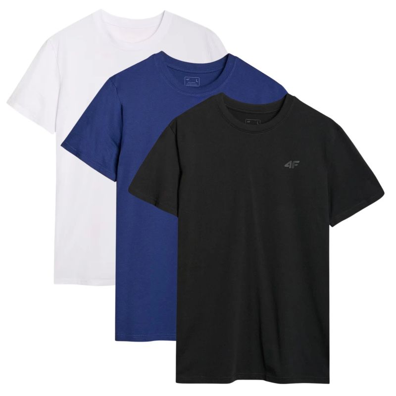 Men's T-shirt (3-Piece Set) 4F 3P-SS-4FWMM00TTSHM2256-92S 3PACK Clothing Your Sports Performance