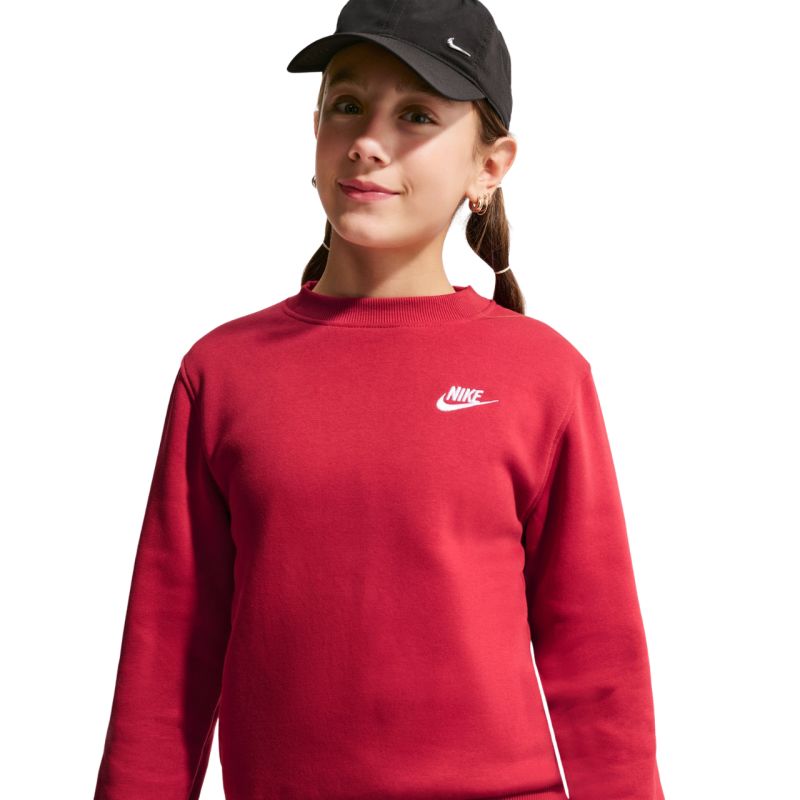 Nike Sportswear Club Fleece Kids' Sweatshirt Red FD3006 608