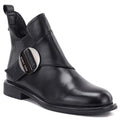 Black women’s leather ankle boots Artiker 59C1200