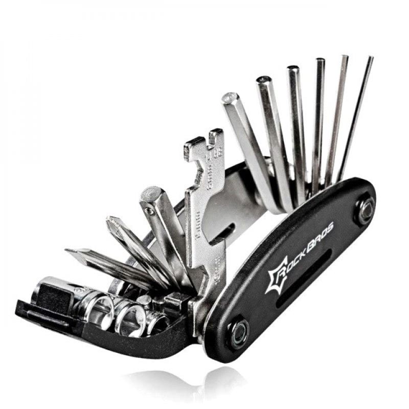 Rockbros GJ1601 16-in-1 Multi-Tool for Bicycle Repair - Black Import z Action/Rowery i akcesoria/Narzędzia Your Sports Performance