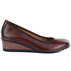 Women's brown wedge shoes Vinceza 58628 Vinceza