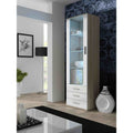 SOHO S1 display cabinet, Sonoma oak/gloss white Bufety i witryny/Bufety i witryny na drewnianej podstawie Your Sports Performance