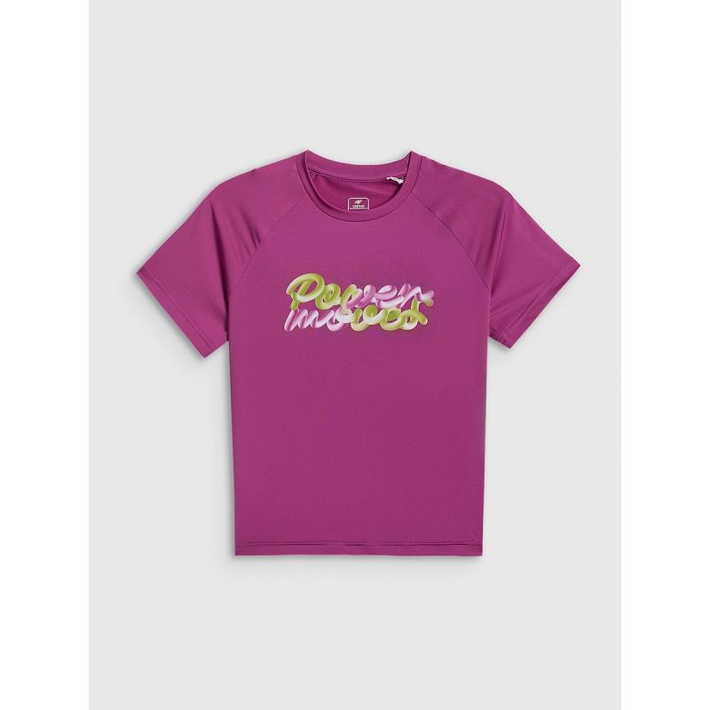 Girls' quick-drying sports T-shirt 4F 4FJRSS26TFTSF2386-53S 4f