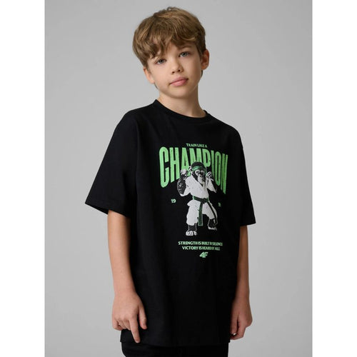 Boy's loose T-shirt with print 4F 4FJRSS26TTSHM3831-20S 4f