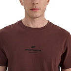 Men's T-shirt 4F M2961 dark brown 4FWAW25TTSHM2961 80S In preparation Your Sports Performance