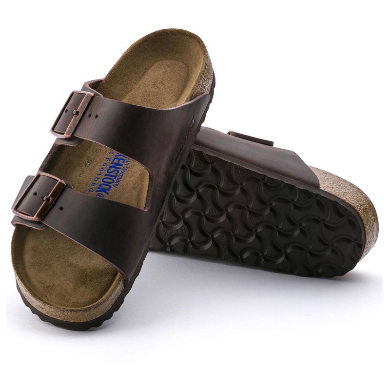 Birkenstock Arizona Soft Footbed Oiled Leather Habana Narrow Women's Slides (0452763) Footwear/Lifestyle/Brinkenstock/Klapki/chodaki Birkenstock