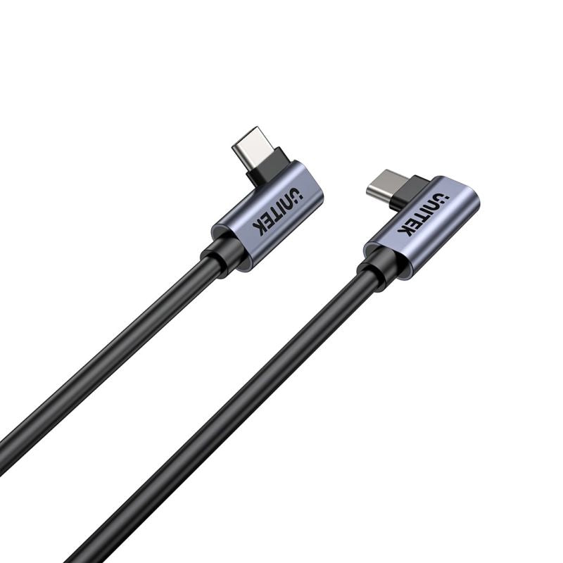 UNITEK USB-C CABLE ANGLED 90°/90° PD 100W M/M 1M Kable i adaptery/Kable USB Your Sports Performance