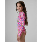 One-piece swimsuit with UPF50+ filter for girls 4F 4FJRSS26USWSF144-90A