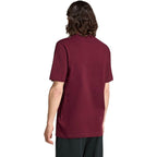 Men's adidas Essentials Small Logo Single Jersey Burgundy KF2403