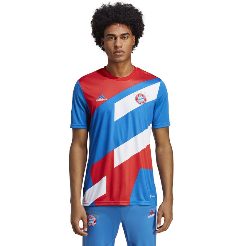 T-shirt adidas FC Bayern Pre-Match JSY M HU1261 Clothing/Football Adidas