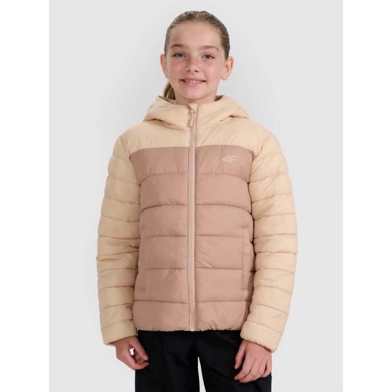 Girls' down jacket with synthetic filling 4F 4FJRAW25TDJAF0771-83S Clothing Your Sports Performance