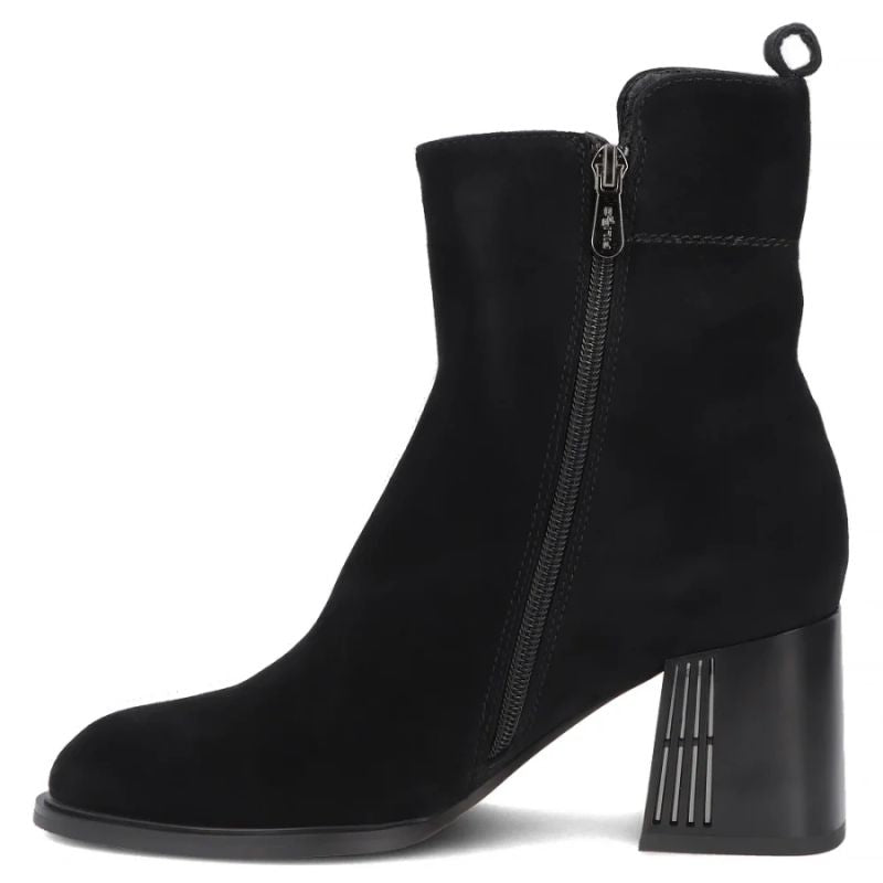 Black Women’s Leather Heeled Ankle Boots Filippo DBT8191