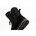 Progress Women’s Winter Boots, Black Insulated Snow Boots with Sheepskin Lining