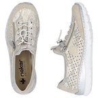 Women's sports shoes, openwork gold, Rieker L3252-92 Rieker