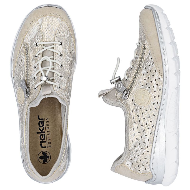 Women's sports shoes, openwork gold, Rieker L3252-92 Rieker